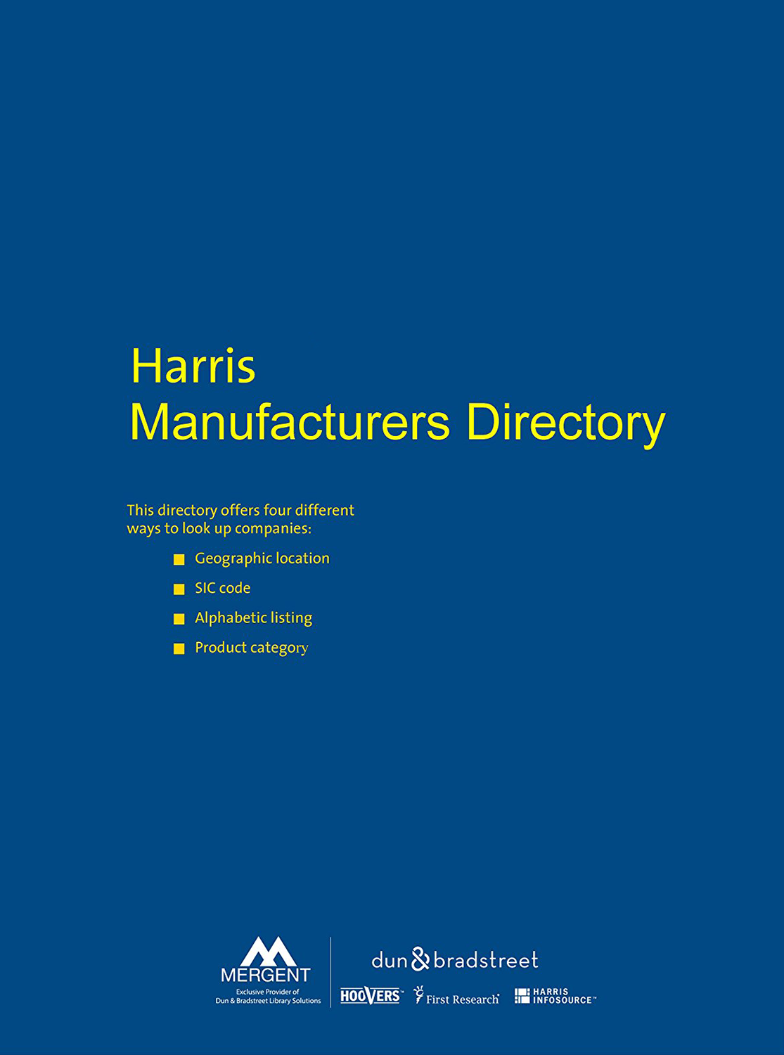 Harris US Manufacturers Directory - New England Edition