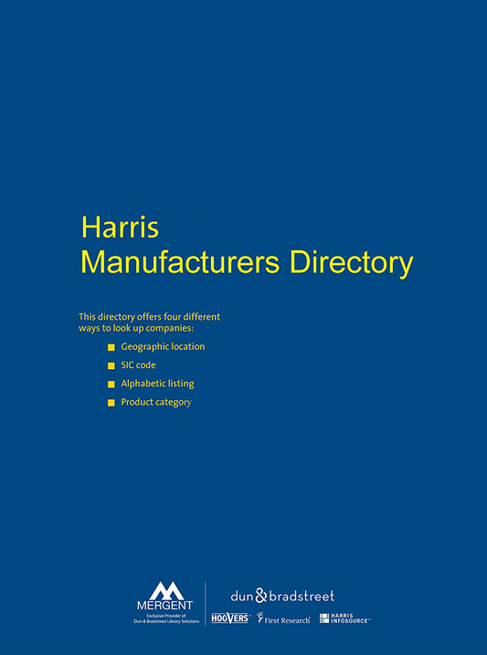 Harris US Manufacturers Directory  - Northeast Edition