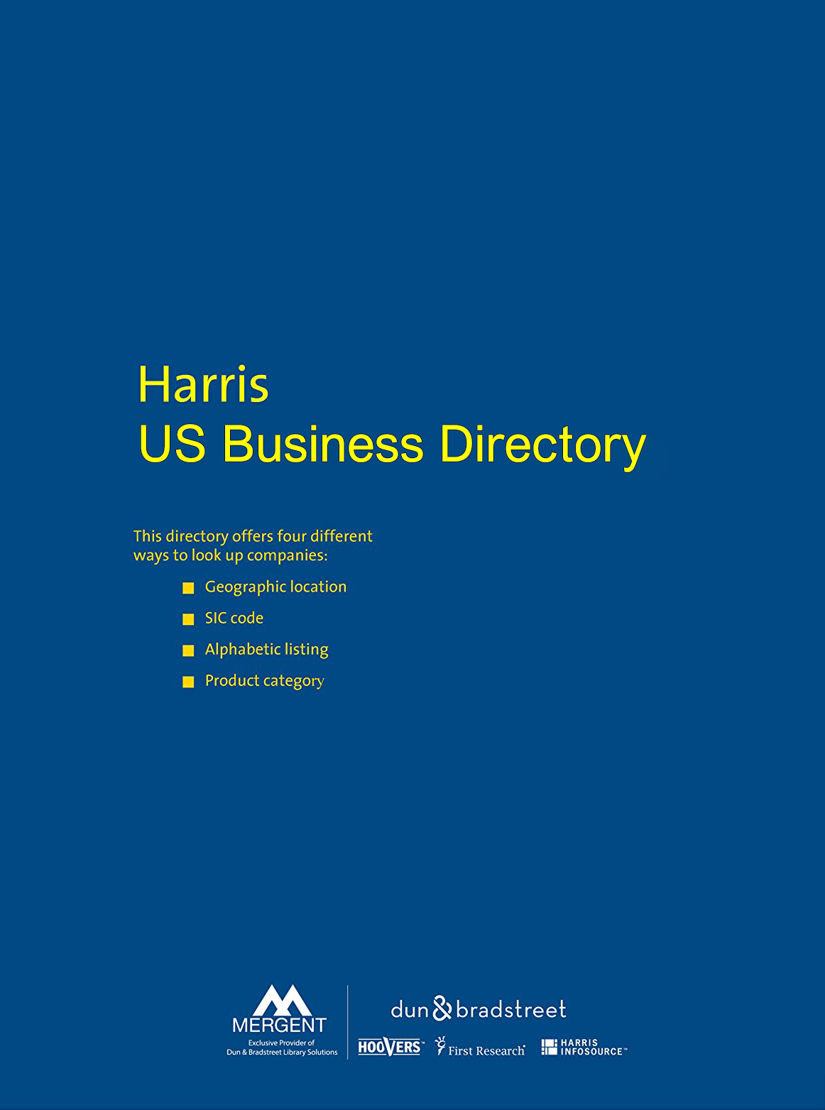 Harris US Business Directory - Pacific Northwest Edition