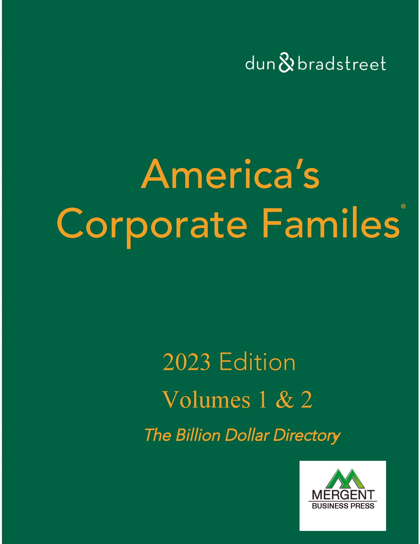 America's Corporate Families (Volumes 1 & 2)