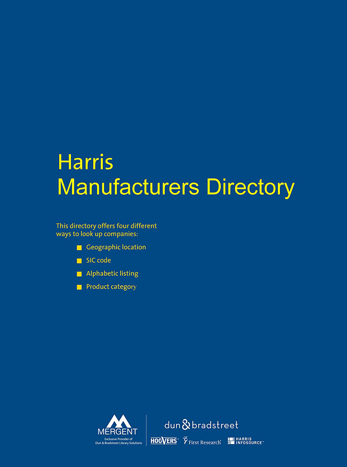 Harris OR Manufacturers Directory